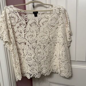 Torrid Ivory Lace Blouse